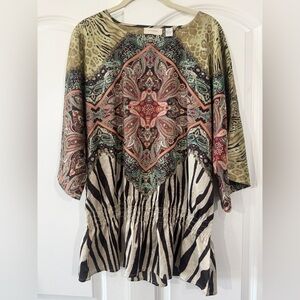 Chico's Paisley Medallion Tunic Top